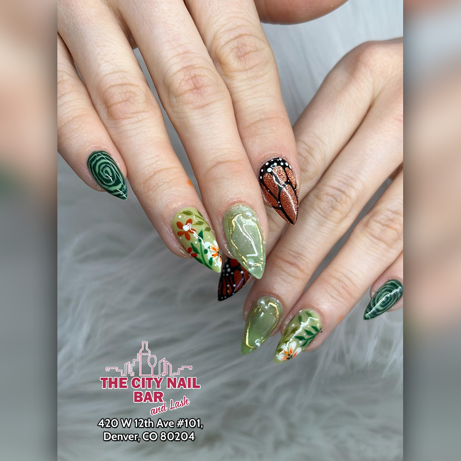 Nail set photographed at The City Nail Bar and Lash