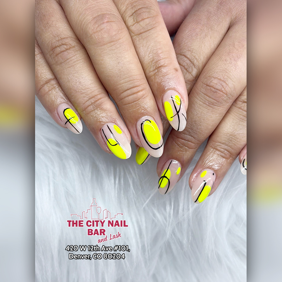 Nail set photographed at The City Nail Bar and Lash