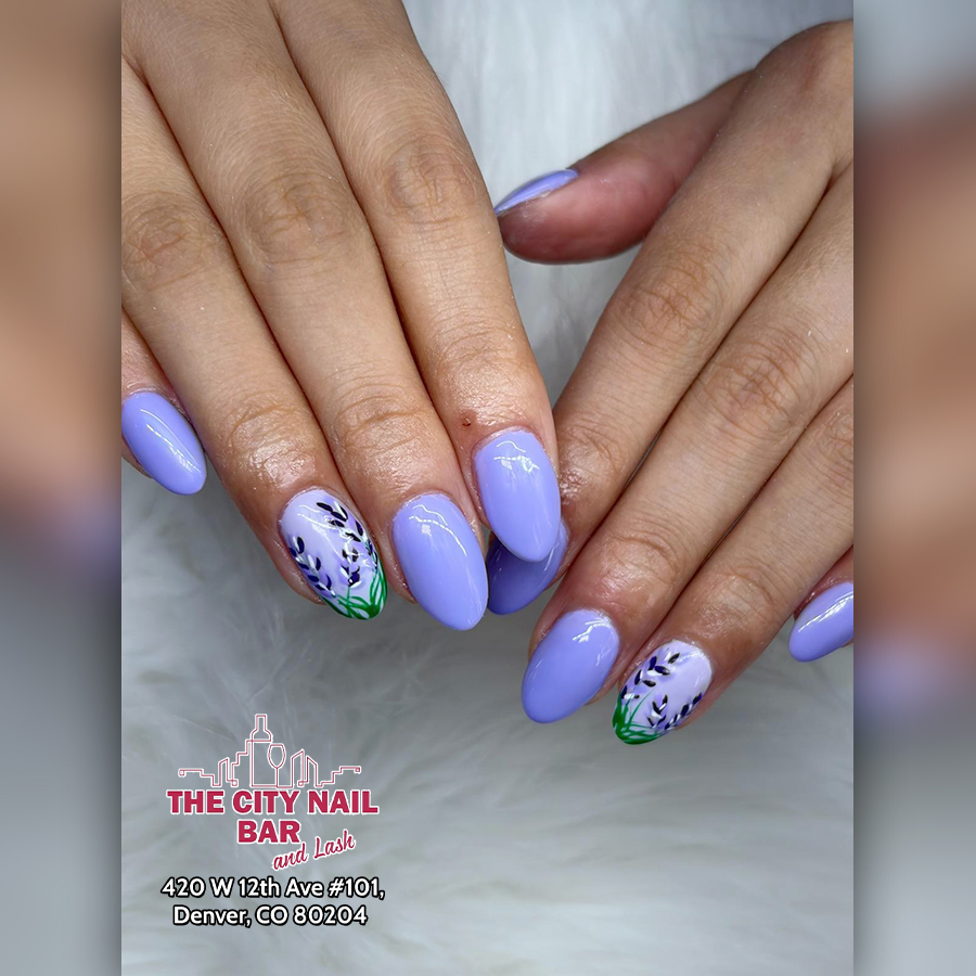 Nail set photographed at The City Nail Bar and Lash