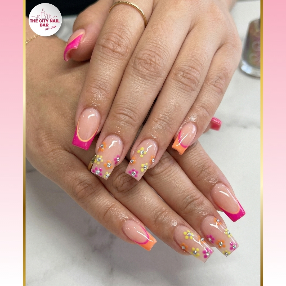 Nail set photographed at The City Nail Bar and Lash
